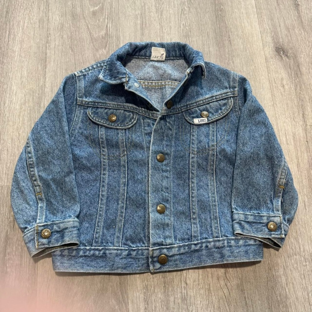 Vintage Kids Lee Riders Jean Trucker Jacket Size Small Youth Western 70's 80's